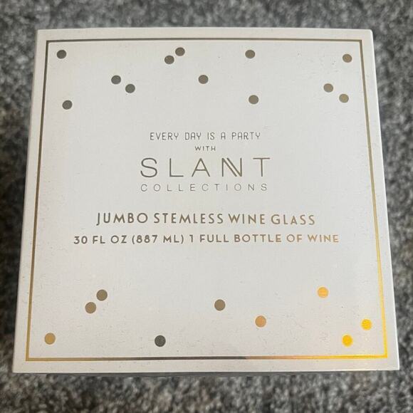 Slant Collections Oh Happy Day Jumbo Stemless Wine Glass 30 fl oz NIB- Gift - Picture 3 of 7